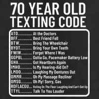 Funny 70 Year Old Texting Code Birthday Garment-Dyed Fleece Hoodie