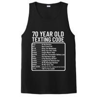 Funny 70 Year Old Texting Code Birthday PosiCharge Competitor Tank