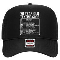 Funny 70 Year Old Texting Code Birthday Hat