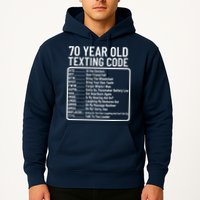 Funny 70 Year Old Texting Code Birthday Hoodie