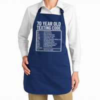 Funny 70 Year Old Texting Code Birthday Apron