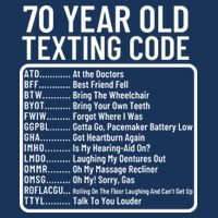 Funny 70 Year Old Texting Code Birthday Sweatshirt