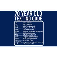 Funny 70 Year Old Texting Code Birthday Bumper Sticker