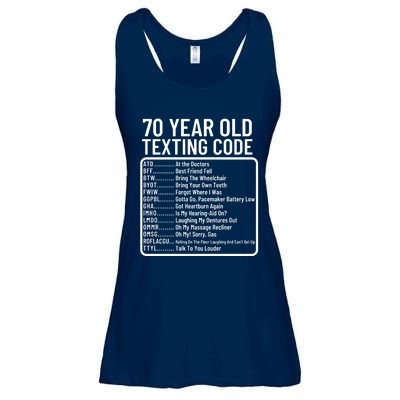 Funny 70 Year Old Texting Code Birthday Ladies Essential Flowy Tank