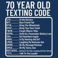 Funny 70 Year Old Texting Code Birthday 16 in Basic Backpack