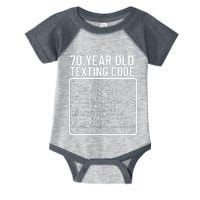 Funny 70 Year Old Texting Code Birthday Infant Baby Jersey Bodysuit