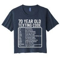 Funny 70 Year Old Texting Code Birthday Crop Top