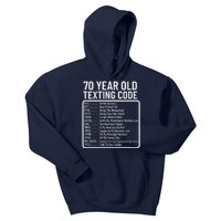 Funny 70 Year Old Texting Code Birthday Kids Hoodie