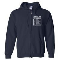 Funny 70 Year Old Texting Code Birthday Full Zip Hoodie
