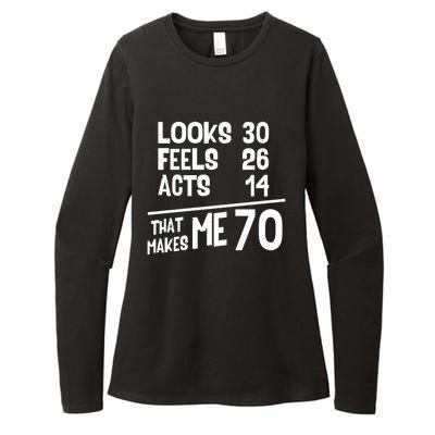 Funny 70 Year Old Joke Birthday Cute 70th Fabulous Humor Cool Gift Womens CVC Long Sleeve Shirt