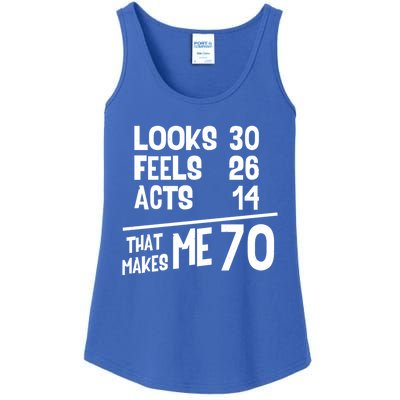 Funny 70 Year Old Joke Birthday Cute 70th Fabulous Humor Cool Gift Ladies Essential Tank