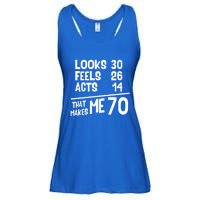 Funny 70 Year Old Joke Birthday Cute 70th Fabulous Humor Cool Gift Ladies Essential Flowy Tank