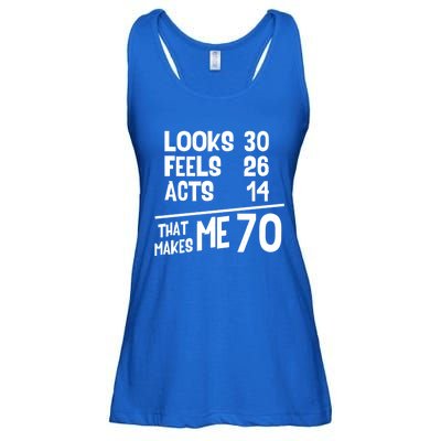 Funny 70 Year Old Joke Birthday Cute 70th Fabulous Humor Cool Gift Ladies Essential Flowy Tank