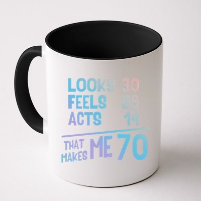 Funny 70 Year Old Joke Birthday Cute 70th Fabulous Humor Gift Mug
