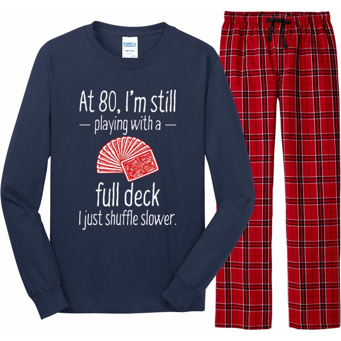 Funny 80th Birthday Gift 80 Year Old Cards Long Sleeve Pajama Set