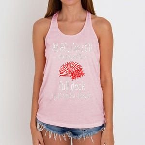 Funny 80th Birthday Gift 80 Year Old Cards Women's Knotted Racerback Tank