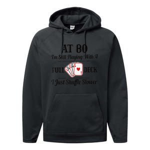 Funny 80th Birthday Gift  - 80 Year Old Cards Shirt Performance Fleece Hoodie