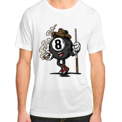 Funny 8 Ball Billiard Pool Player Eight Ball Billiards Adult ChromaSoft Performance T-Shirt