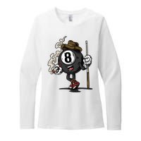 Funny 8 Ball Billiard Pool Player Eight Ball Billiards Womens CVC Long Sleeve Shirt