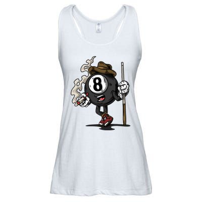 Funny 8 Ball Billiard Pool Player Eight Ball Billiards Ladies Essential Flowy Tank