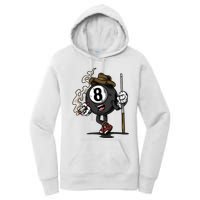 Funny 8 Ball Billiard Pool Player Eight Ball Billiards Women's Pullover Hoodie