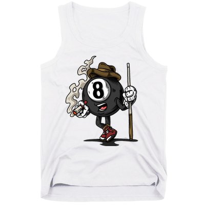 Funny 8 Ball Billiard Pool Player Eight Ball Billiards Tank Top