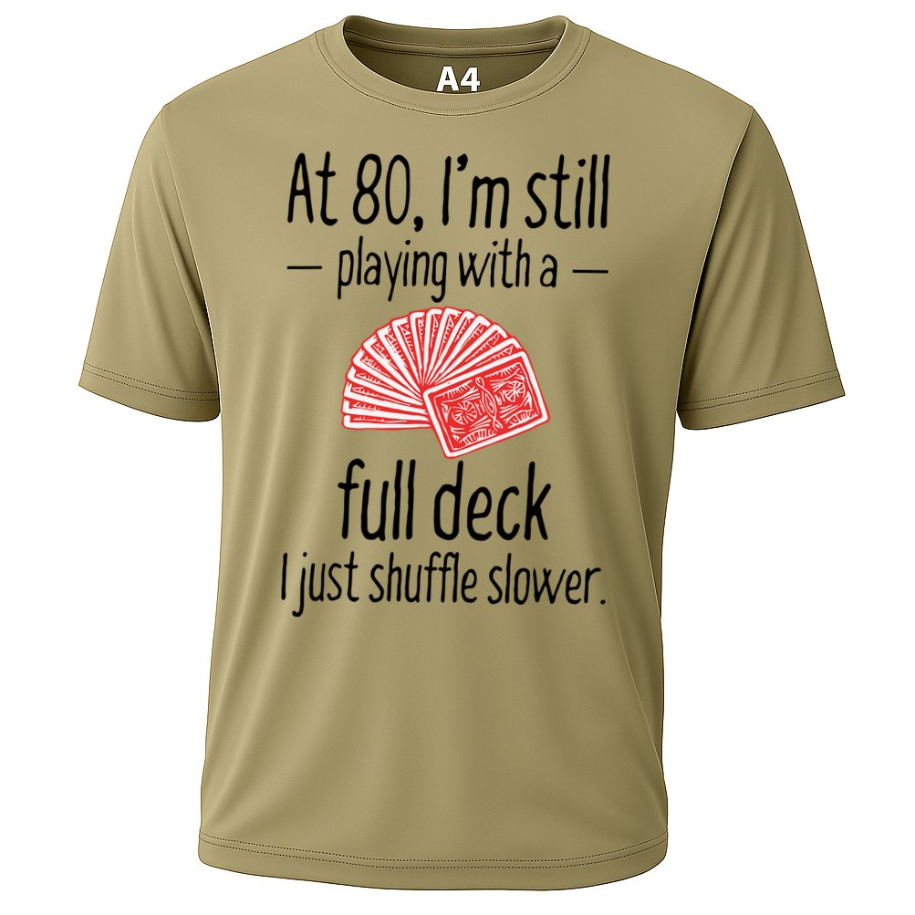 Funny 80th Birthday Gift 80 Year Old Cards Cooling Performance Crew T-Shirt