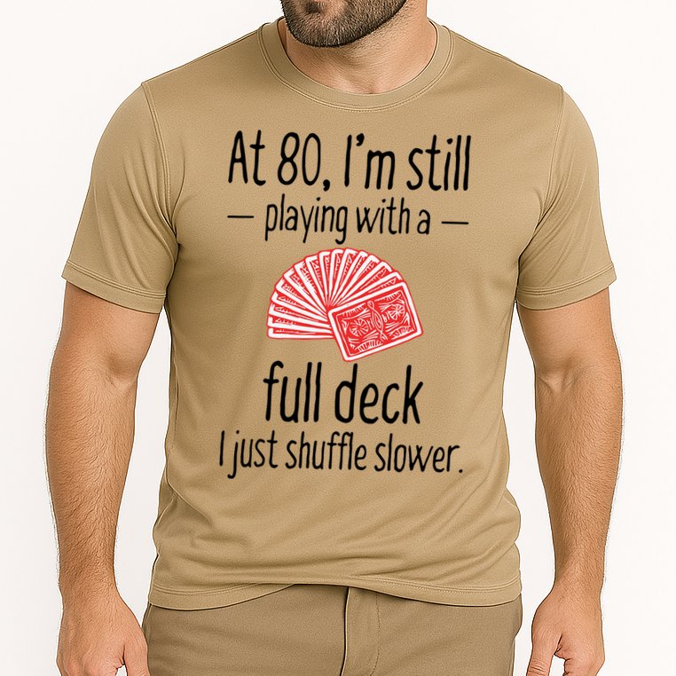 Funny 80th Birthday Gift 80 Year Old Cards Cooling Performance Crew T-Shirt