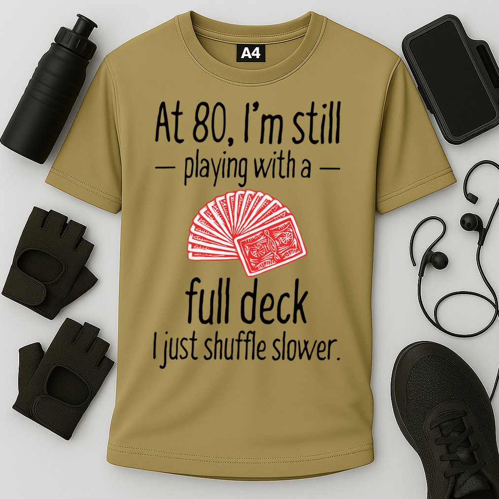 Funny 80th Birthday Gift 80 Year Old Cards Cooling Performance Crew T-Shirt