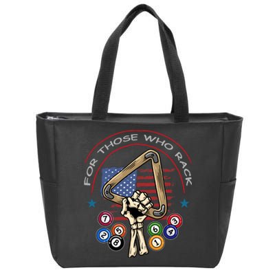 Funny 8 Ball Billiard Pool Player Billiards Zip Tote Bag