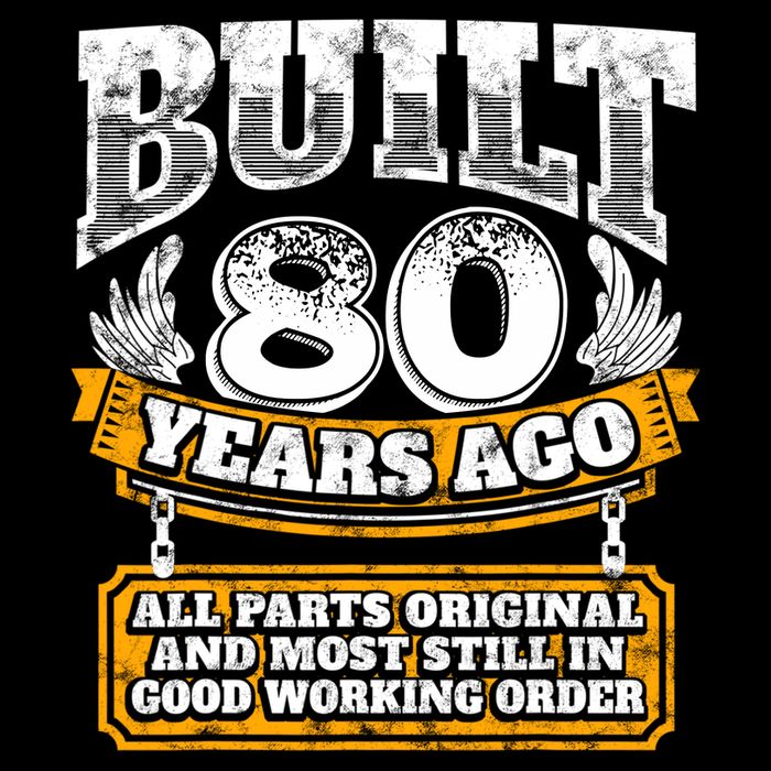 Funny 80th Birthday Gift BDay Gift Saying Age 80 Year Joke Flat Bill Trucker Hat