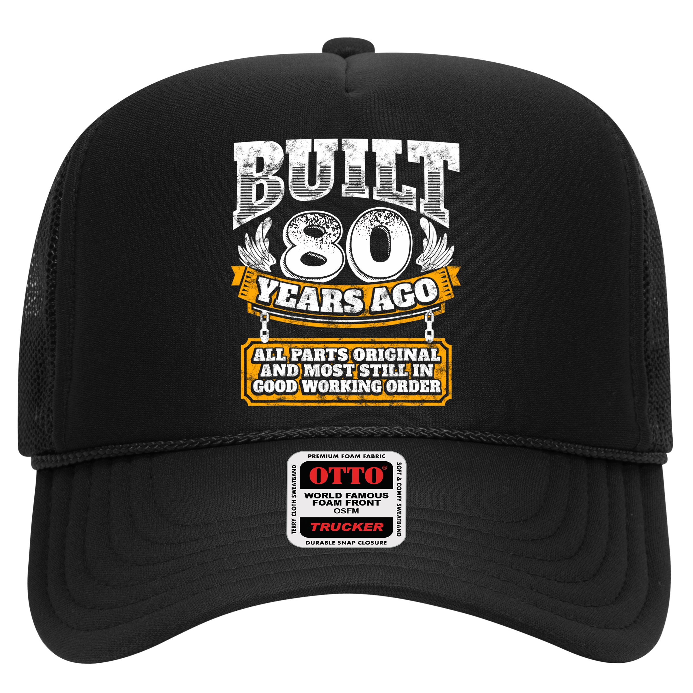 Funny 80th Birthday Gift BDay Gift Saying Age 80 Year Joke Hat