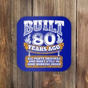 Funny 80th Birthday Gift BDay Gift Saying Age 80 Year Joke Coaster