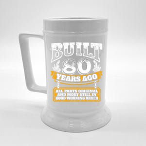 Funny 80th Birthday Gift BDay Gift Saying Age 80 Year Joke Beer Stein