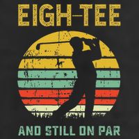 Funny 80th Birthday Golf Pun Golfing 80 Year Old Golfer 7 Panel Mesh Trucker Snapback Hat