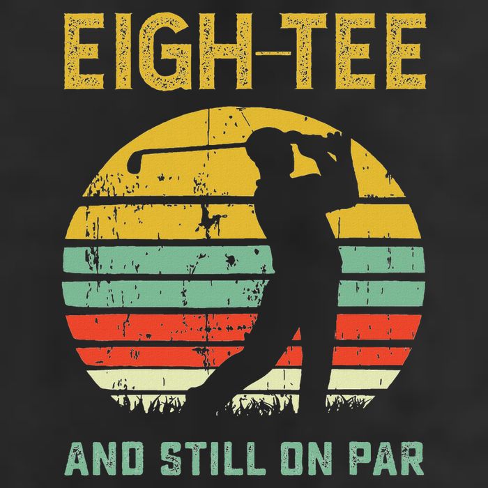 Funny 80th Birthday Golf Pun Golfing 80 Year Old Golfer 7 Panel Mesh Trucker Snapback Hat