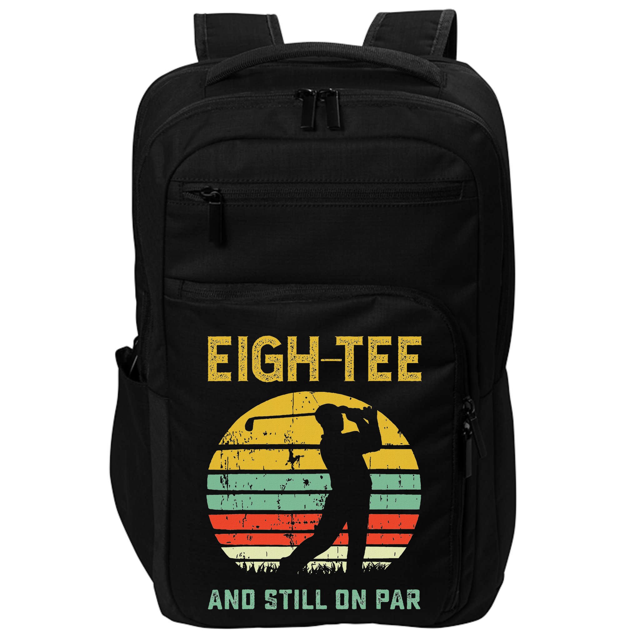 Funny 80th Birthday Golf Pun Golfing 80 Year Old Golfer Impact Tech Backpack