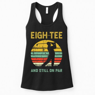 Funny 80th Birthday Golf Pun Golfing 80 Year Old Golfer Womens Tank Top