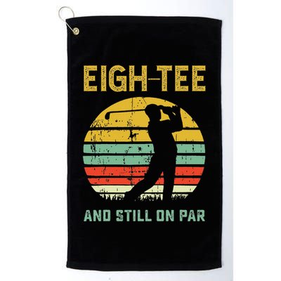 Funny 80th Birthday Golf Pun Golfing 80 Year Old Golfer Golf Towel