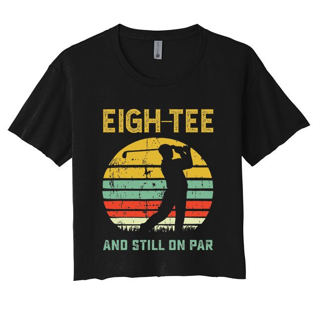 Funny 80th Birthday Golf Pun Golfing 80 Year Old Golfer Crop Top