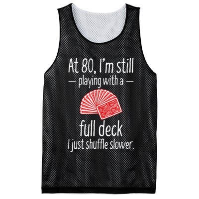 Funny 80th Birthday Gift 80 Year Old Cards Mesh Reversible Basketball Jersey Tank