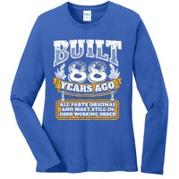 Funny 88th Birthday Gift BDay Gift Saying Age 88 Year Joke Ladies Long Sleeve Shirt