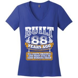 Funny 88th Birthday Gift BDay Gift Saying Age 88 Year Joke Women's V-Neck T-Shirt