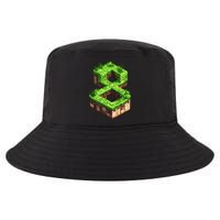 Fun 8th Birthday Number 8 Video Gamer Pixel Themed Bday Boy Cool Comfort Performance Bucket Hat