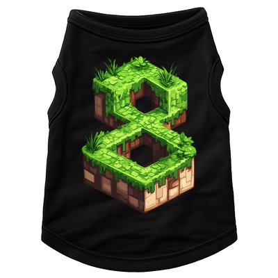 Fun 8th Birthday Number 8 Video Gamer Pixel Themed Bday Boy Doggie Tank