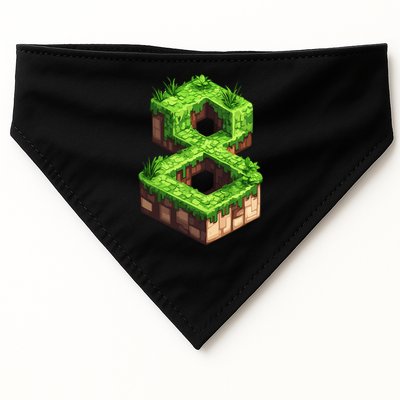Fun 8th Birthday Number 8 Video Gamer Pixel Themed Bday Boy USA-Made Doggie Bandana