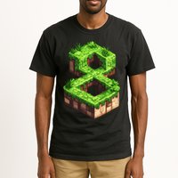 Fun 8th Birthday Number 8 Video Gamer Pixel Themed Bday Boy Tall T-Shirt