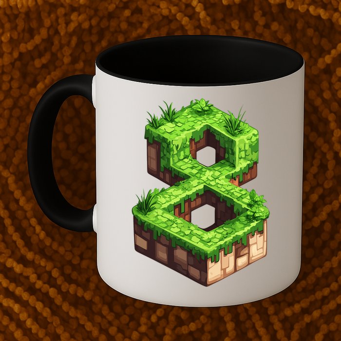 Fun 8th Birthday Number 8 Video Gamer Pixel Themed Bday Boy Mug