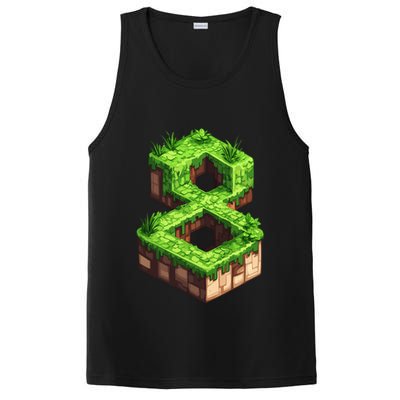Fun 8th Birthday Number 8 Video Gamer Pixel Themed Bday Boy PosiCharge Competitor Tank