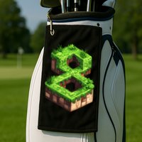 Fun 8th Birthday Number 8 Video Gamer Pixel Themed Bday Boy Golf Towel